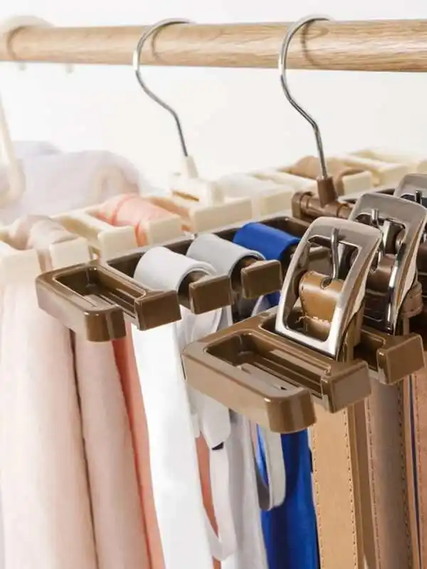 ideas for hanging belts in closet